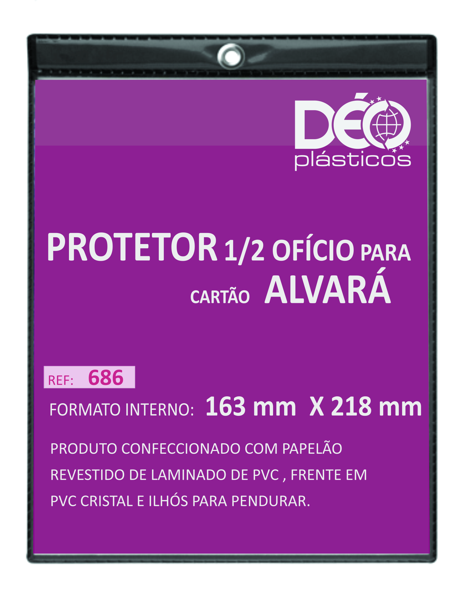 Porta Alvará Vertical em PVC em quadro 1 ...