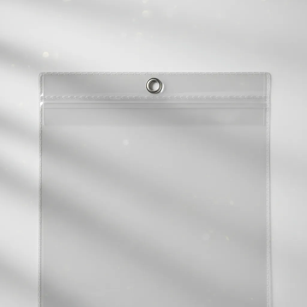 Porta documento em PVC transparente com t...