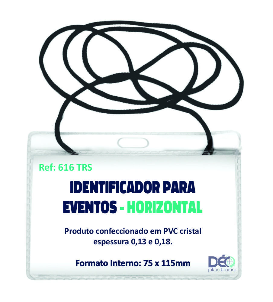 Porta Crachá Credencial Horizontal p/ Eve...